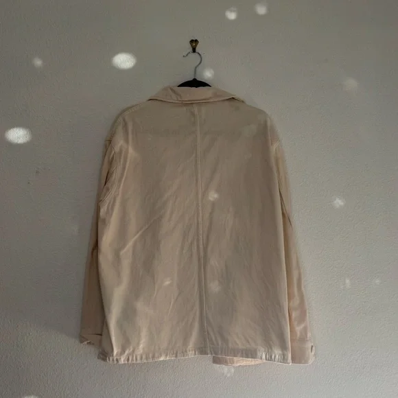 Cream Zara jacket with pockets, size L - Picture 3 of 3